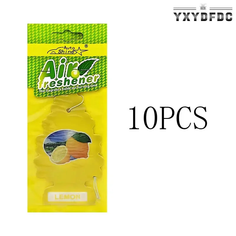 3-80pcs Christmas Tree Car Air Freshener Natural Aromatherapy Tea Paper Hanging Perfume Vanilla Auto Parts Interior