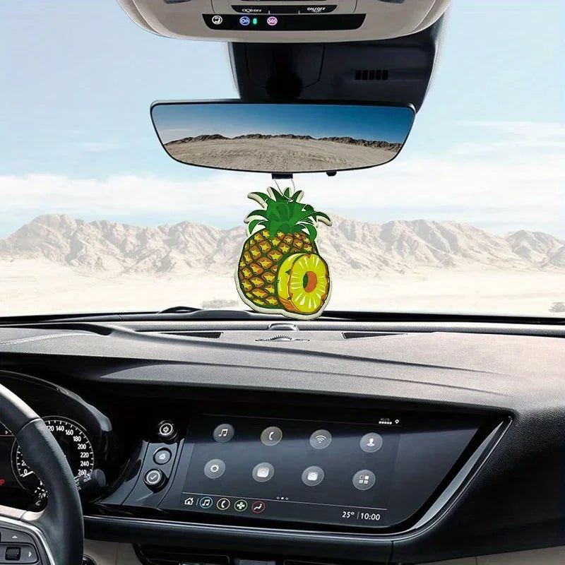 YXYDFDC Car Air Freshener Natural scented tea paper Auto Hanging Vanilla perfume fragrance Fruits car accessories interior
