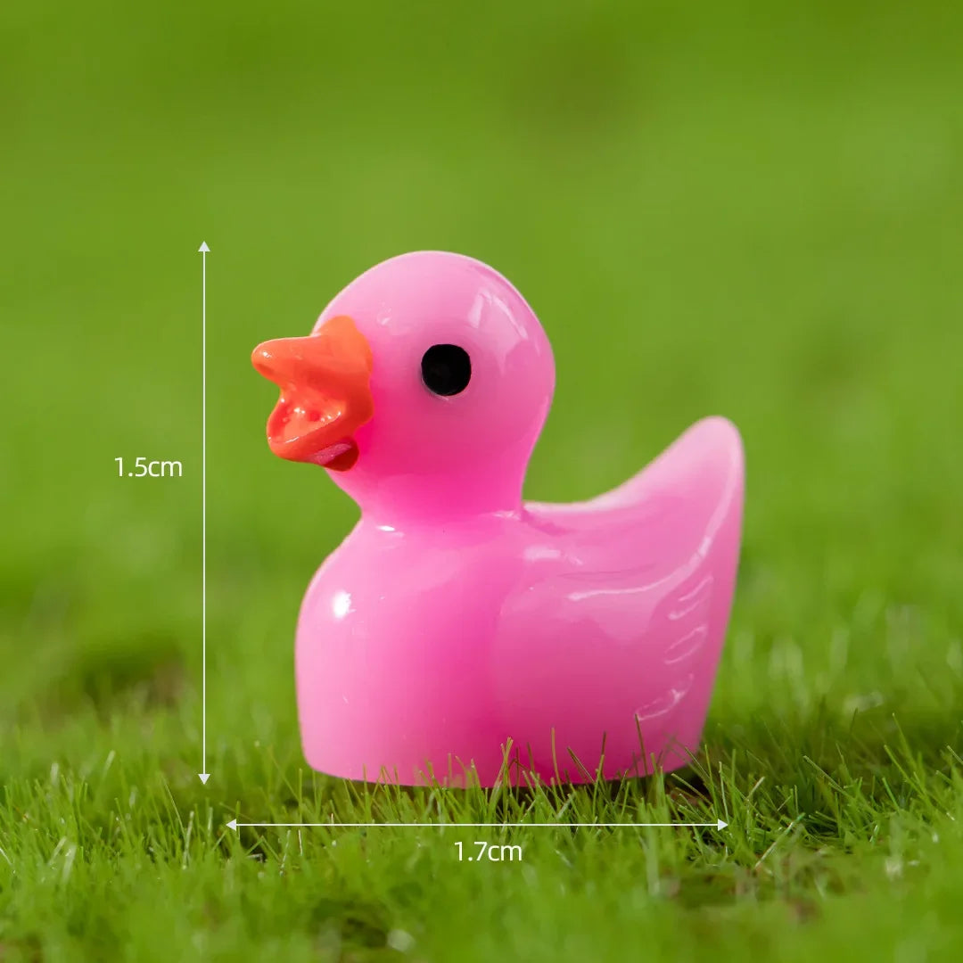 20pcs Tiny Ducks Figures Mini Resin Ducks Plastic Small Miniature Ducks for Dollhouse Fairy Garden Landscape Aquarium Decor