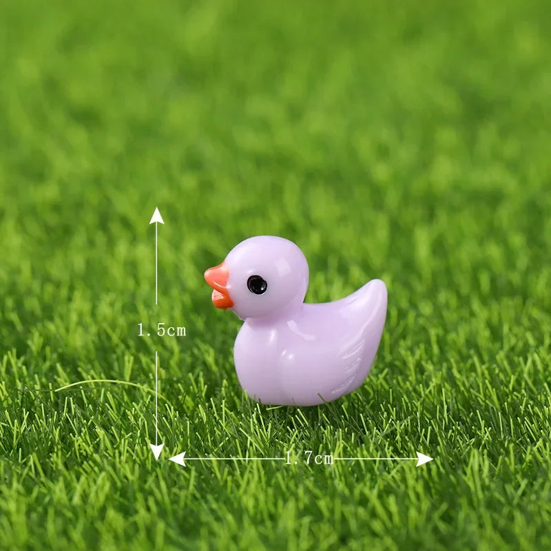 20pcs Tiny Ducks Figures Mini Resin Ducks Plastic Small Miniature Ducks for Dollhouse Fairy Garden Landscape Aquarium Decor