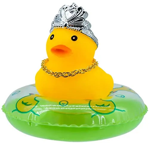 Cowboy Duck Car Dashboard Decorations Rubber Duck  with Cool Accessories Mini Swim Ring Sun Hat Sunglasses Scarf or Necklace