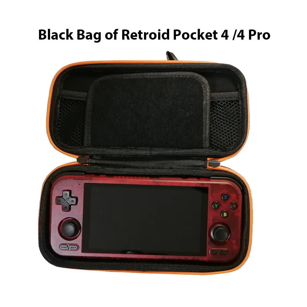 Black Bag of Retroid Pocket 4 Pro Handheld Game Console 4.7Inch Android Game Console Original Carry Bag for Retroid Pocket 4