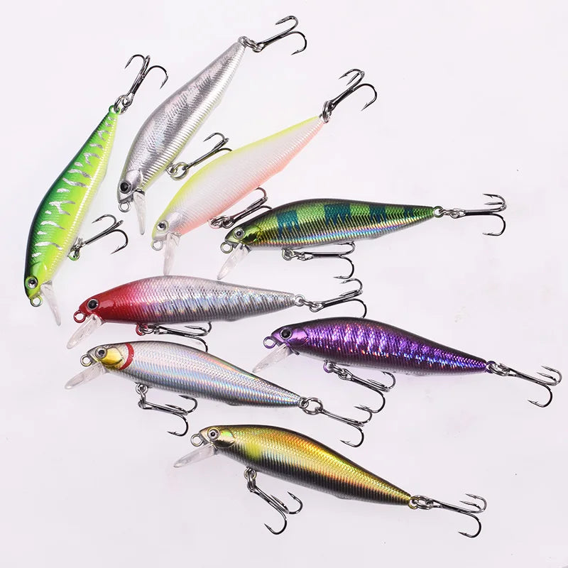 1PCS Fishing Lure Minnow Slowly Sinking Artificial Bait 3D Eyes Plastic Wobblers Tackle Pesca Far-Casting Magnet System Lures