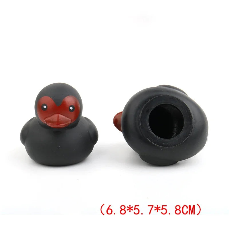 Yellow Black Rubber Duck Animal Pattern Helmet with Propeller for Car Bike Handle Bar Decoration Rubber Squeeky Duckling Duckies