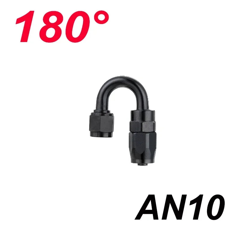 Universal AN4 AN6 AN8 AN10 AN12 Straight 45 90 120 180 Degree Car Oil Fuel CPE Swivel Hose End Fitting Oil Hose End Adaptor