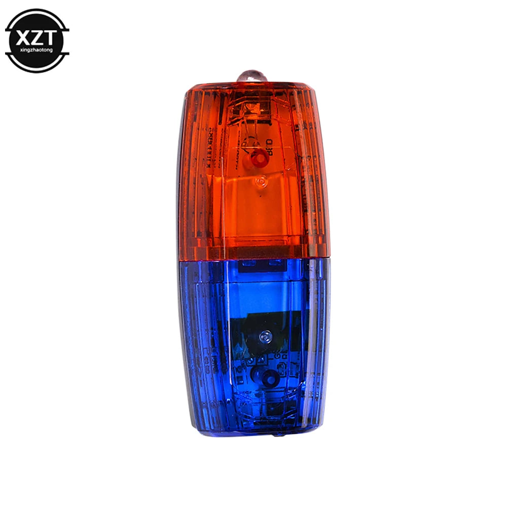 Red&Blue LED Strobe Warning Light Police Shoulder Clip Flashlight Outdoor Running Light USB Rechargeable Safety Helmet Work Lamp