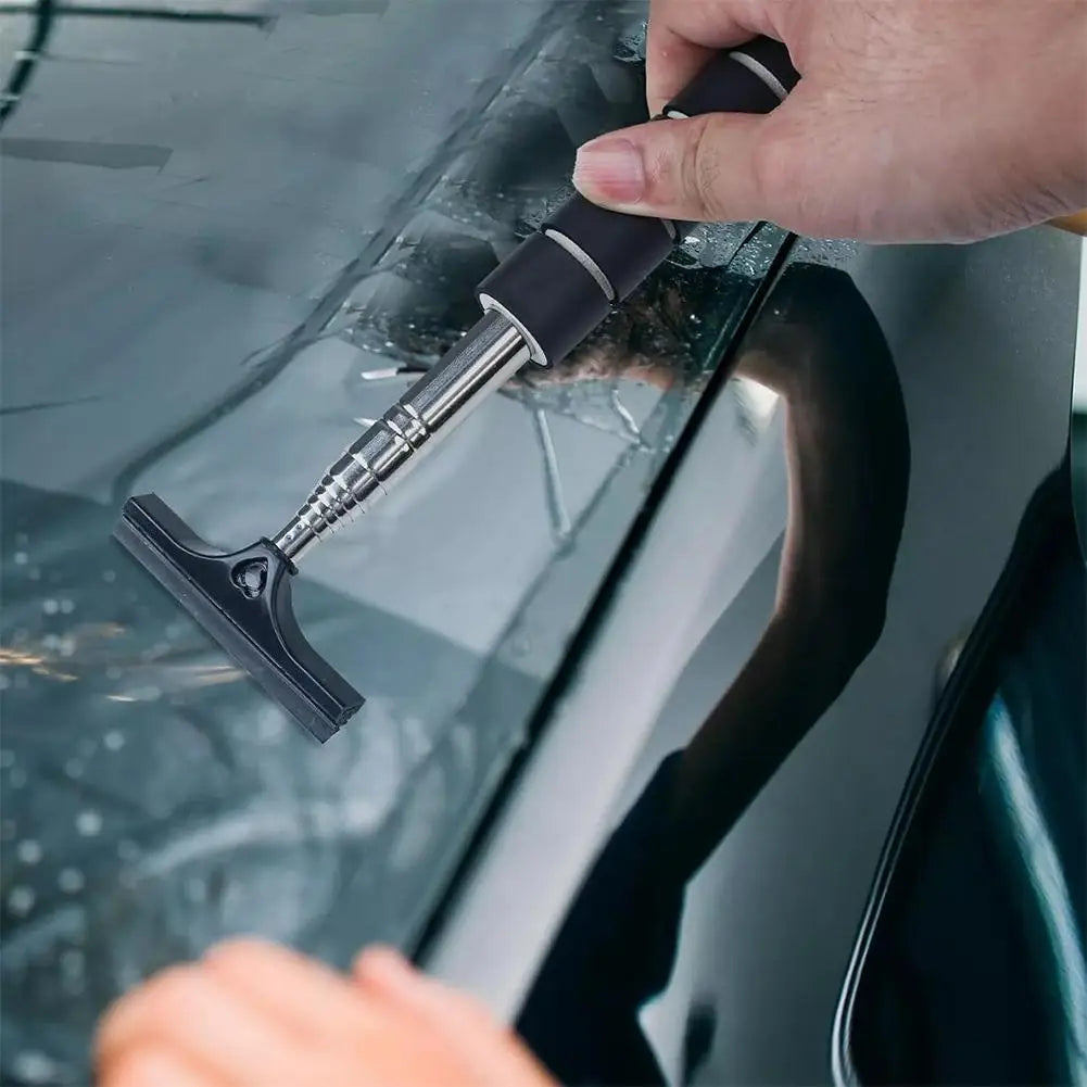Water Wiper Plate Glass Cleaner Scraper Extendable Handle For Car Mirror Rainy Glass Window Cleaning Bathroom Kitchen Tool