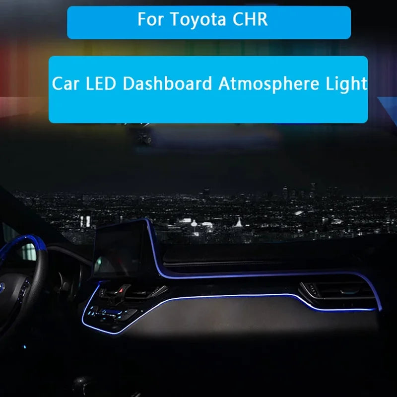 Car LED Dashboard Atmosphere Light For Toyota CHR C-HR 2017-2022 Accessories Interior Parts Central Control Light Decor Strip