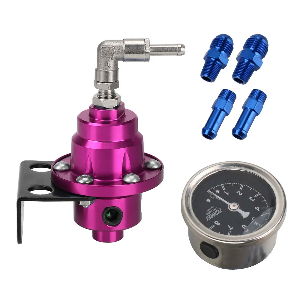 With Gauge Kit Universal Car Accessories Adjustable Fuel Pressure Regulator 7 Colors Vehicle Refitting fuel Supercharger