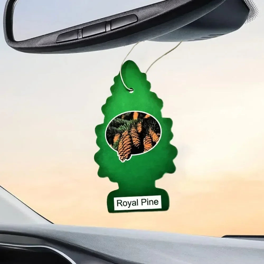 3-80pcs Christmas Tree Car Air Freshener Natural Aromatherapy Tea Paper Hanging Perfume Vanilla Auto Parts Interior