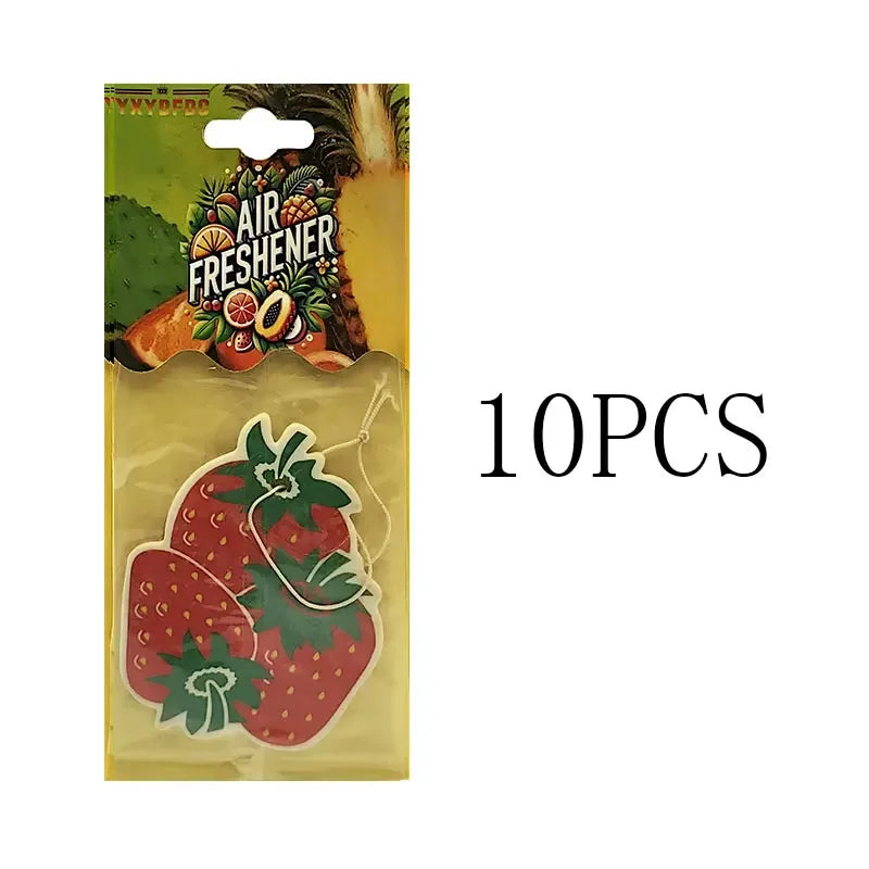 YXYDFDC Car Air Freshener Natural scented tea paper Auto Hanging Vanilla perfume fragrance Fruits car accessories interior