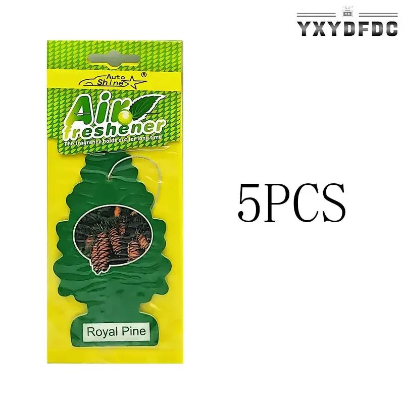 3-80pcs Christmas Tree Car Air Freshener Natural Aromatherapy Tea Paper Hanging Perfume Vanilla Auto Parts Interior