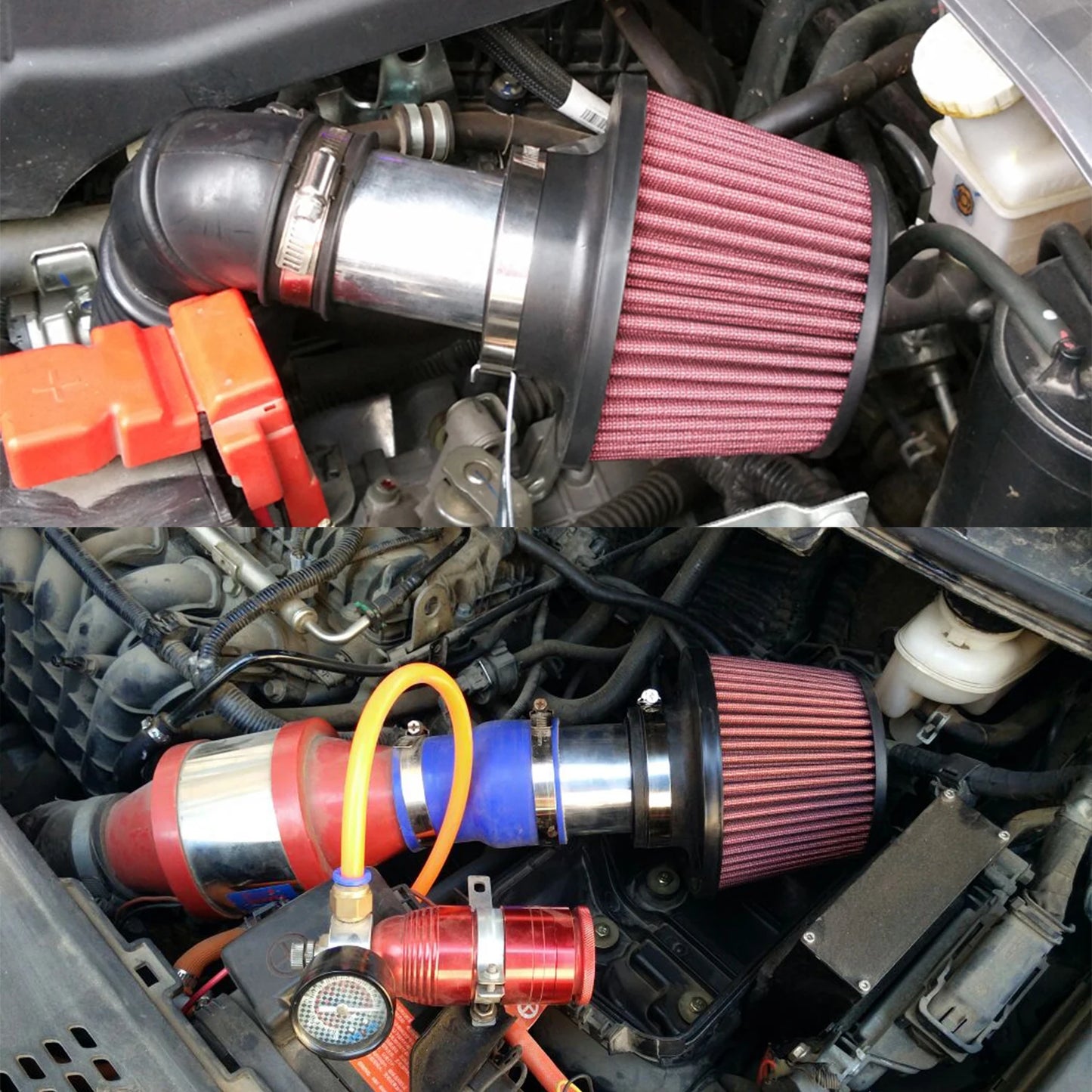 Universal Aluminum Tube 51mm 57mm 63mm 70mm 76mm Turbo Engine Connector Adapter Joiner 120mm Length Alloy Air Cold Intake Pipe
