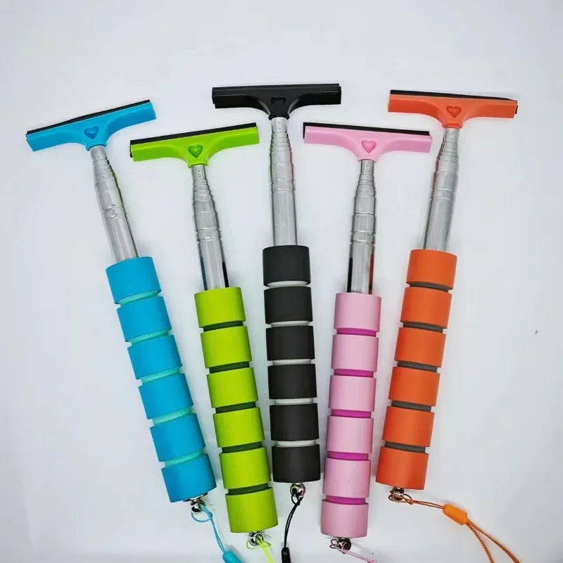 Car Rearview Mirror Wiper Cleaning Tool Auto Glass Mist Cleaner Scraper Accessories Handle Telescopic Window Cleaning Brush
