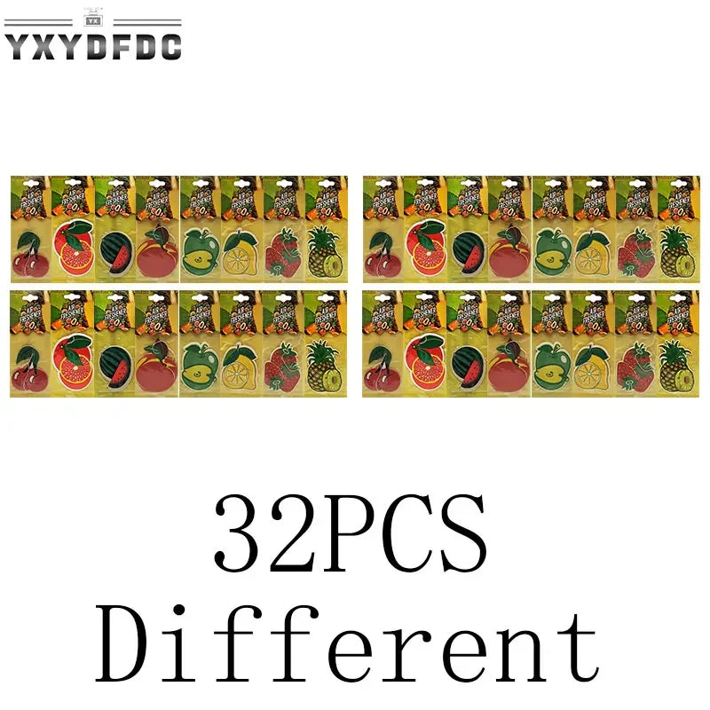 YXYDFDC Car Air Freshener Natural scented tea paper Auto Hanging Vanilla perfume fragrance Fruits car accessories interior