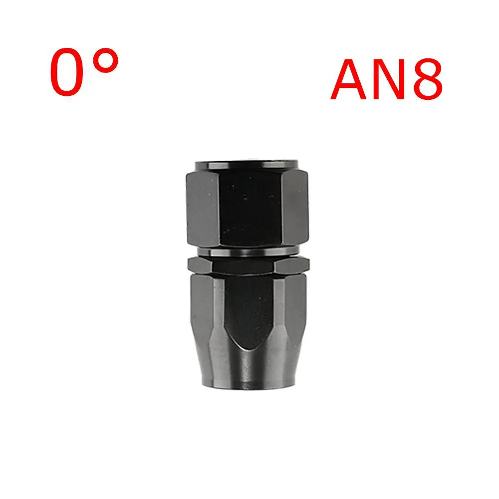 Universal AN4/AN6/AN8/AN10/AN12 Straight 0°/45°/90°/120° Degree Oil Fuel Swivel Hose End Fitting CPE Oil Hose End Adaptor Black