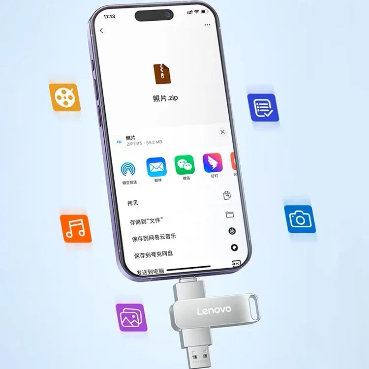 NEW Lenovo USB 3.0 Flash Drive High Speed Pen Drive 16TB Usb 3. 0 Memory Stick 2TB Flash Pendrive 128GB Metal Memoria Usb Disk
