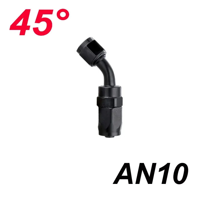Universal AN4 AN6 AN8 AN10 AN12 Straight 45 90 120 180 Degree Car Oil Fuel CPE Swivel Hose End Fitting Oil Hose End Adaptor