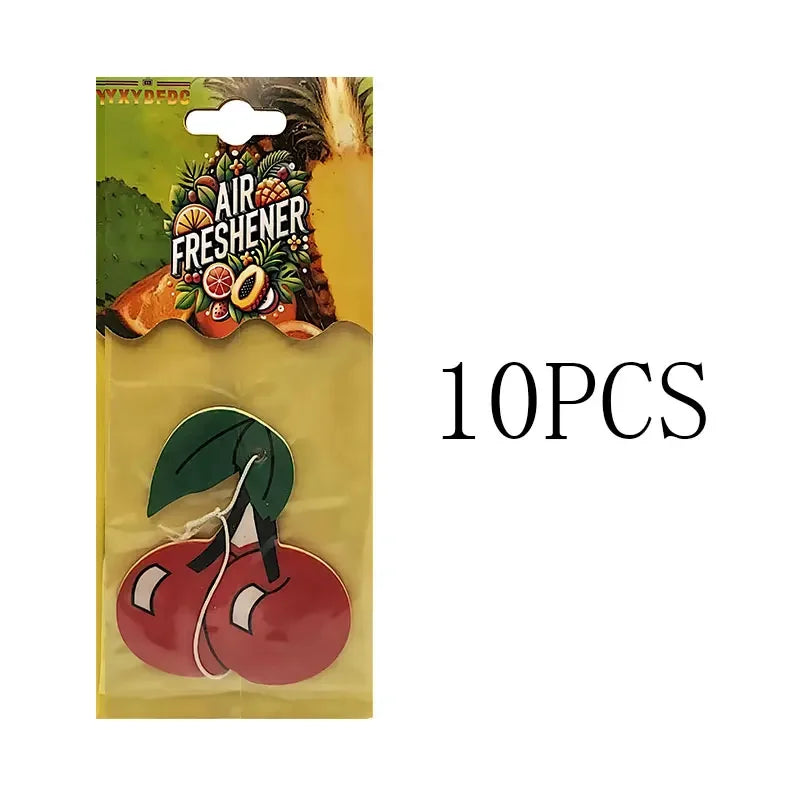 YXYDFDC Car Air Freshener Natural scented tea paper Auto Hanging Vanilla perfume fragrance Fruits car accessories interior