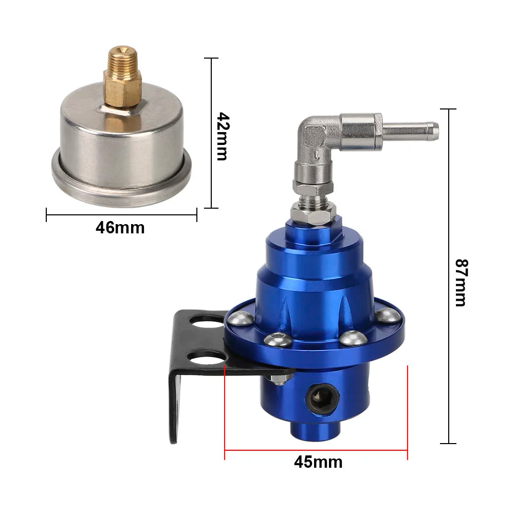With Gauge Kit Universal Car Accessories Adjustable Fuel Pressure Regulator 7 Colors Vehicle Refitting fuel Supercharger