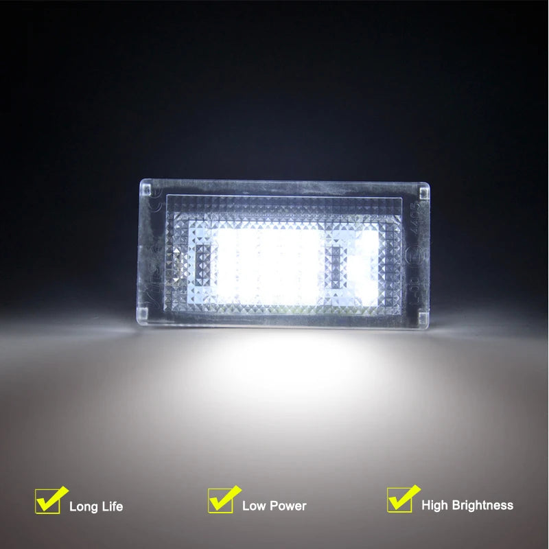 LED Number Plate Lamp For Mini Cooper R50 2002-2006 R52 Convertible 2004-2008 R53 2001-2006 White License Plate Light Assembly