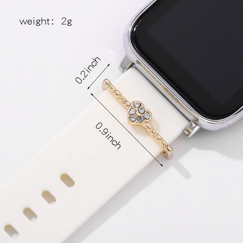 Watchband Decorative Charm for Apple Strap Silicone Bracelet Stud Charm Jewelry Cartoon Pendent Accessories Charm for Smartwatch