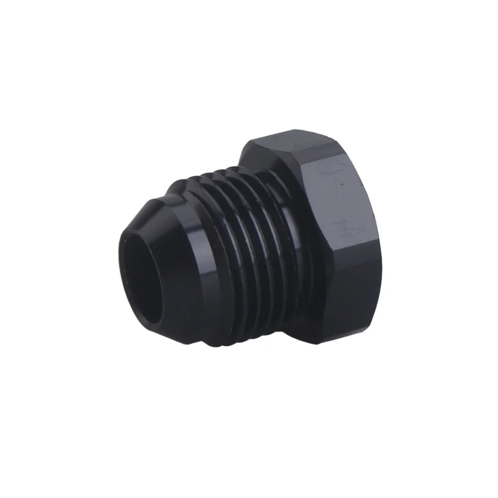 AN4 AN6 AN8 AN10 AN12 Male Flare Thread Hexagon Head Blanking Plugs Fitting Hex Cap Lock Hose Fitting Adapters Aluminum Anodized