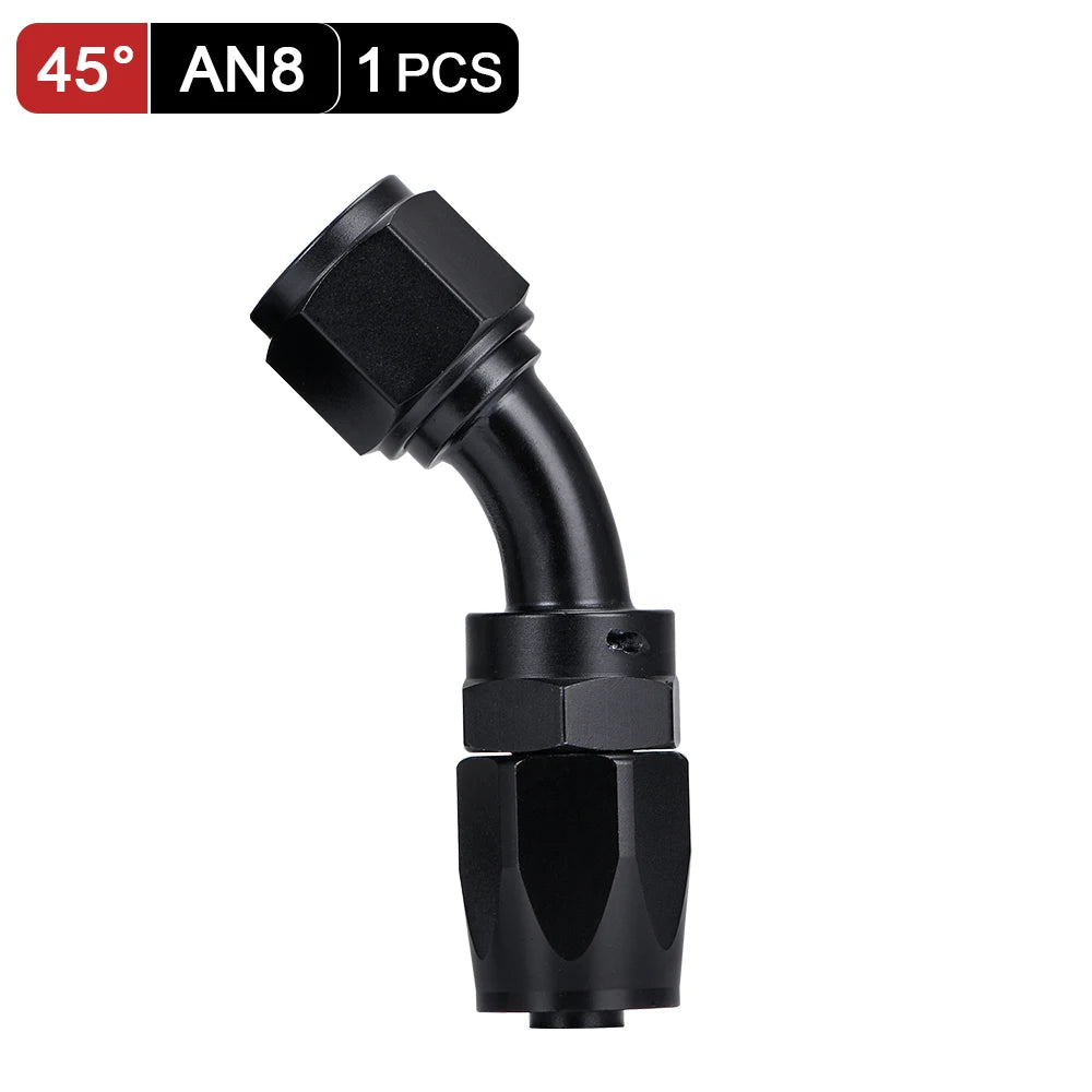 1 Pieces Oil Hose End Adaptor Kit Oil Fuel Swivel Hose End Fitting AN4 AN6 AN8 AN10 Straight 45 90 180 Degree