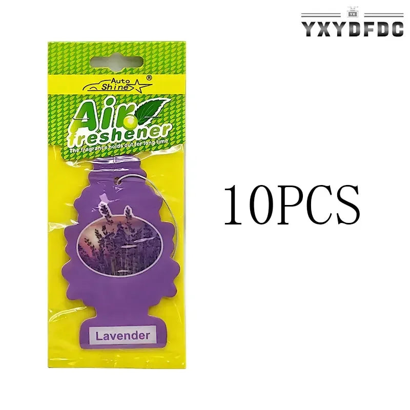 3-80pcs Christmas Tree Car Air Freshener Natural Aromatherapy Tea Paper Hanging Perfume Vanilla Auto Parts Interior