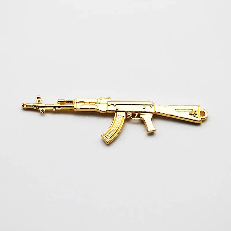 Wholesale Bike Car Yellow Rubber Duck Accessories Weapon Gold Black M416 AKM 98K AMW Duck Toy Bicycle Car Decoration Duckling