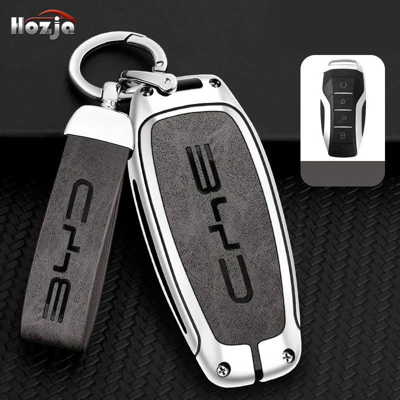 Alloy car key case cover holder for BYD second song pro Tang DM Qin plus Max yuan generation Atto 3 Han EV dolphin accessories