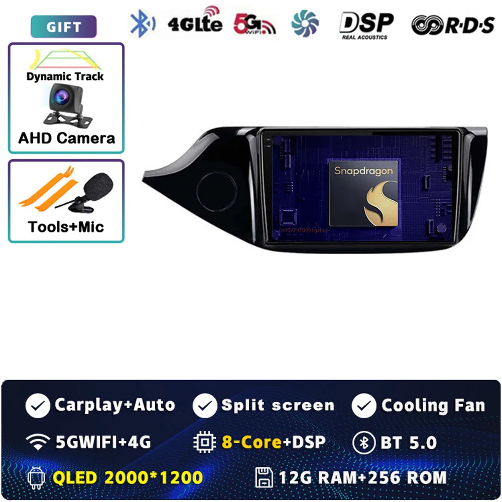 Android 14 Carplay Car Radio For KIA Cee'd CEED JD 2012 2013 2014 - 2018 Multimedia Video Player Navigation GPS Stereo 2 Din DVD
