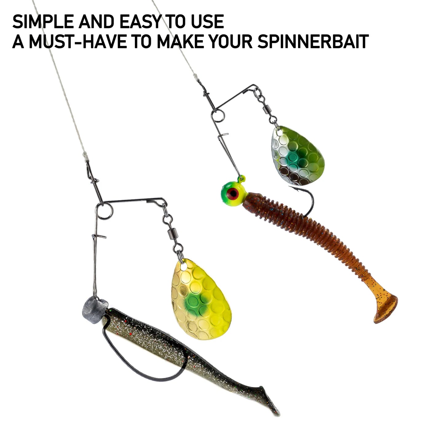 10pcs Colorado Blades with Wire Shaft #3 for Making Spinnerbait Walleye Rig Spinner Crawler Harness Trout Bass Freshwater