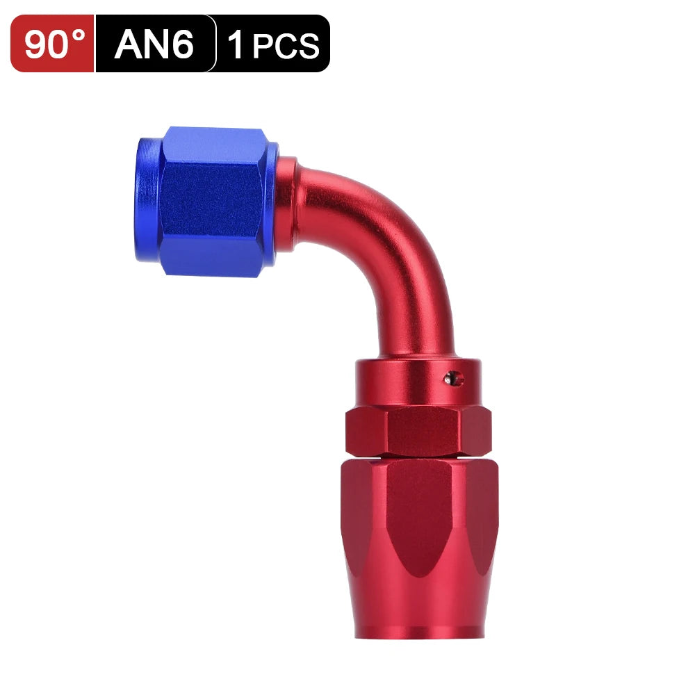 1 Pieces Oil Hose End Adaptor Kit Oil Fuel Swivel Hose End Fitting AN4 AN6 AN8 AN10 Straight 45 90 180 Degree