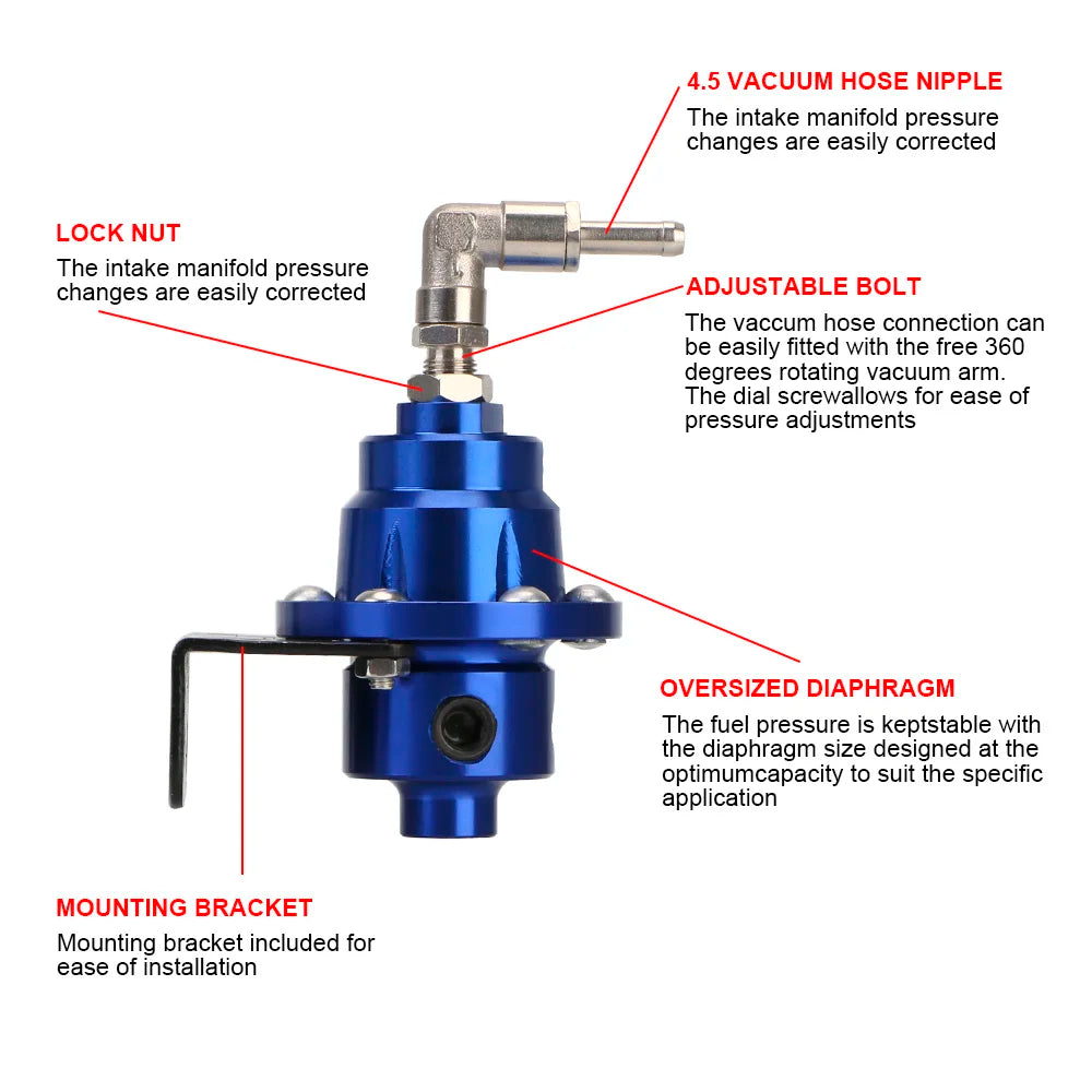 With Gauge Kit Universal Car Accessories Adjustable Fuel Pressure Regulator 7 Colors Vehicle Refitting fuel Supercharger
