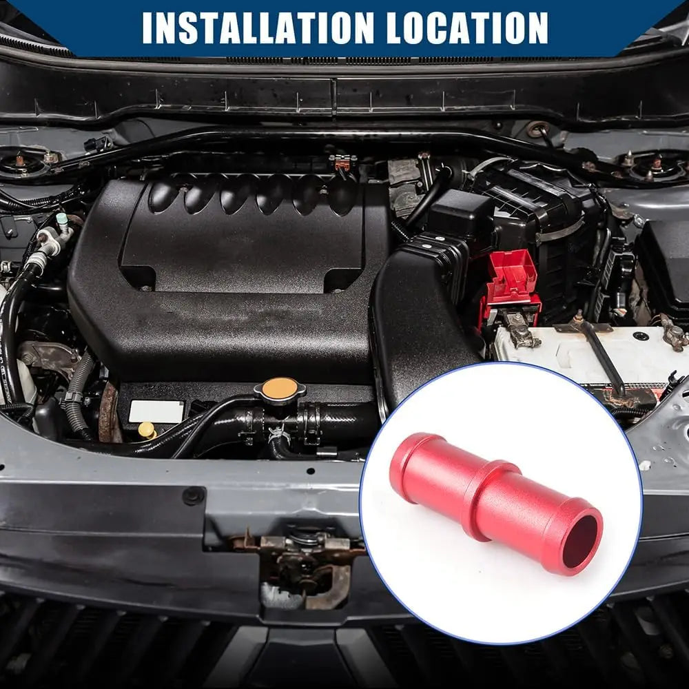 1PC Aluminum Heater Hose Connector Compatible with 370Z Infiniti G35 G37 QX50 Q60 Q70 M35 M37 Replacement 92417-JK20A