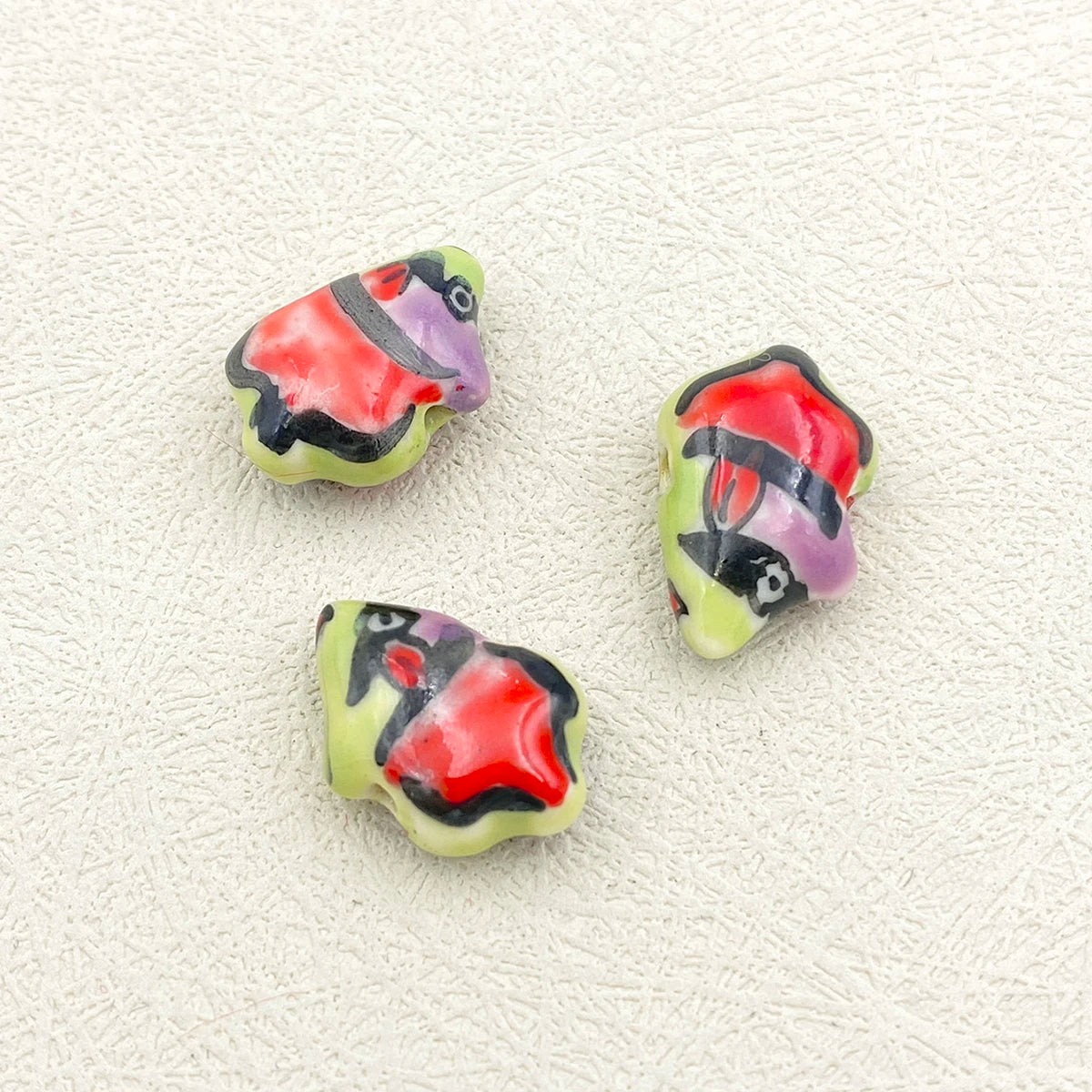 2022 New Style 27 Colors 18MM Clownfish Tropical Fish Ceramic Beads Porcelain for Key Chain Bracelet DIY Handmade Free Shipping