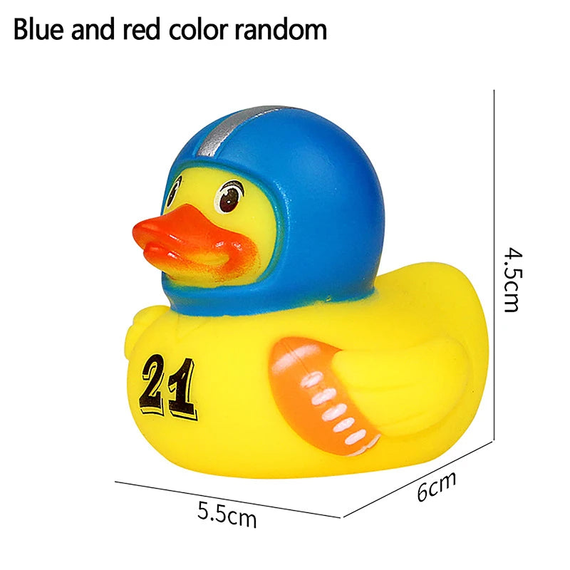 Creative Cute Sports Duck Toys Baby Bath Toys Rubber Ducks Summer Beach Pool Activity Floating Ducks Children Birthday Gifts