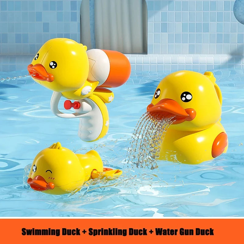 2024 New Bath Toys Baby Water Game Duck Model Faucet Shower Electric Water Spray Swimming Bathroom Baby Toys For Kids Gifts