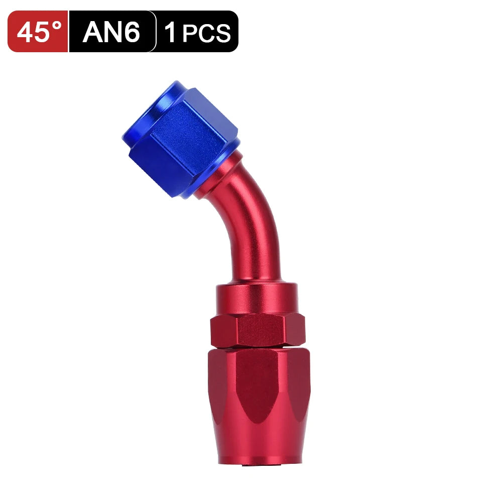 1 Pieces Oil Hose End Adaptor Kit Oil Fuel Swivel Hose End Fitting AN4 AN6 AN8 AN10 Straight 45 90 180 Degree