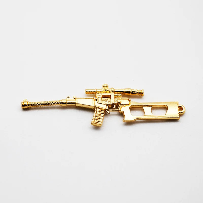 Wholesale Bike Car Yellow Rubber Duck Accessories Weapon Gold Black M416 AKM 98K AMW Duck Toy Bicycle Car Decoration Duckling
