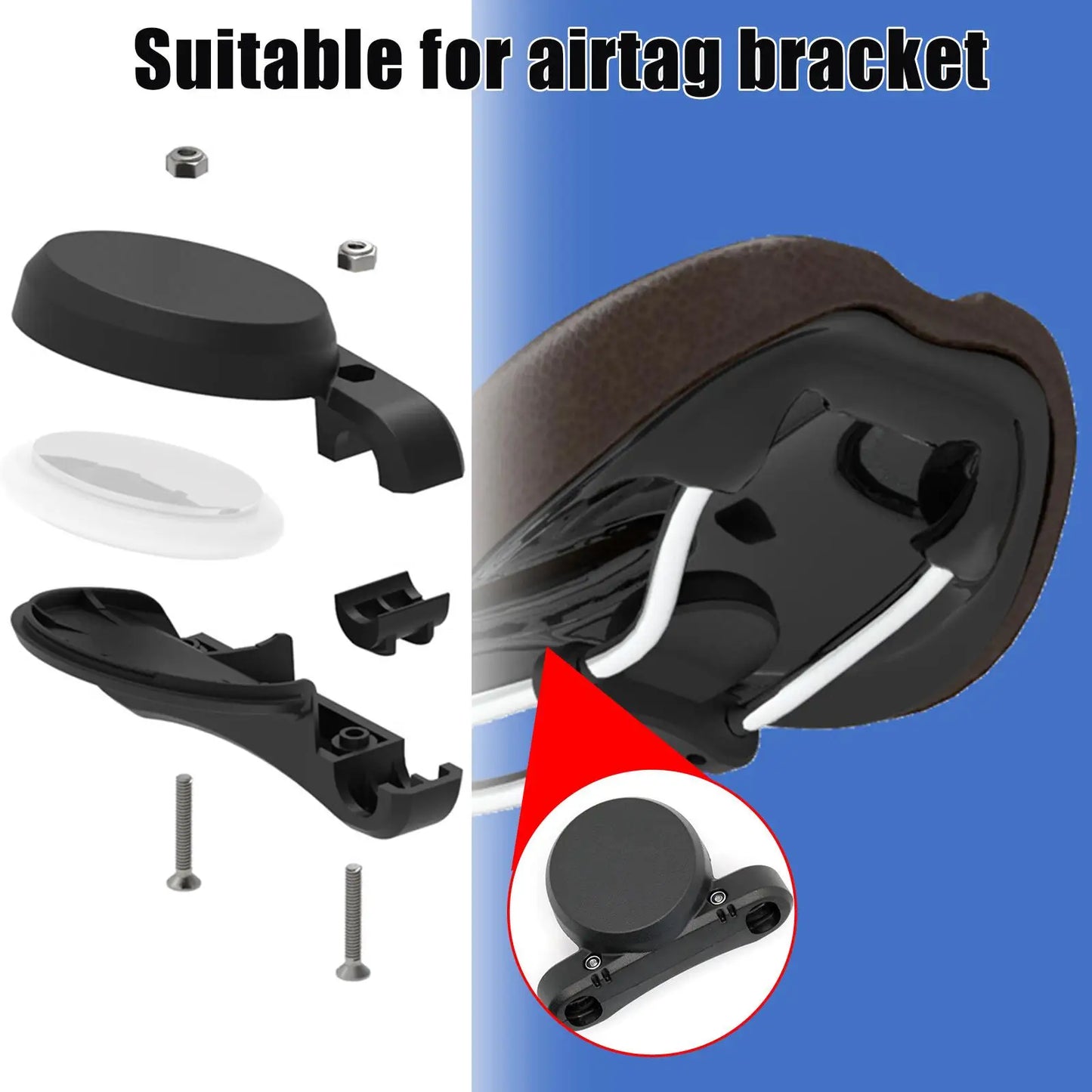 Bike Holder Bracket Protective Case For Apple Airtag Bike Mount Protect Anti-Theft Case Bicycle Tracking Location Protect Shelf