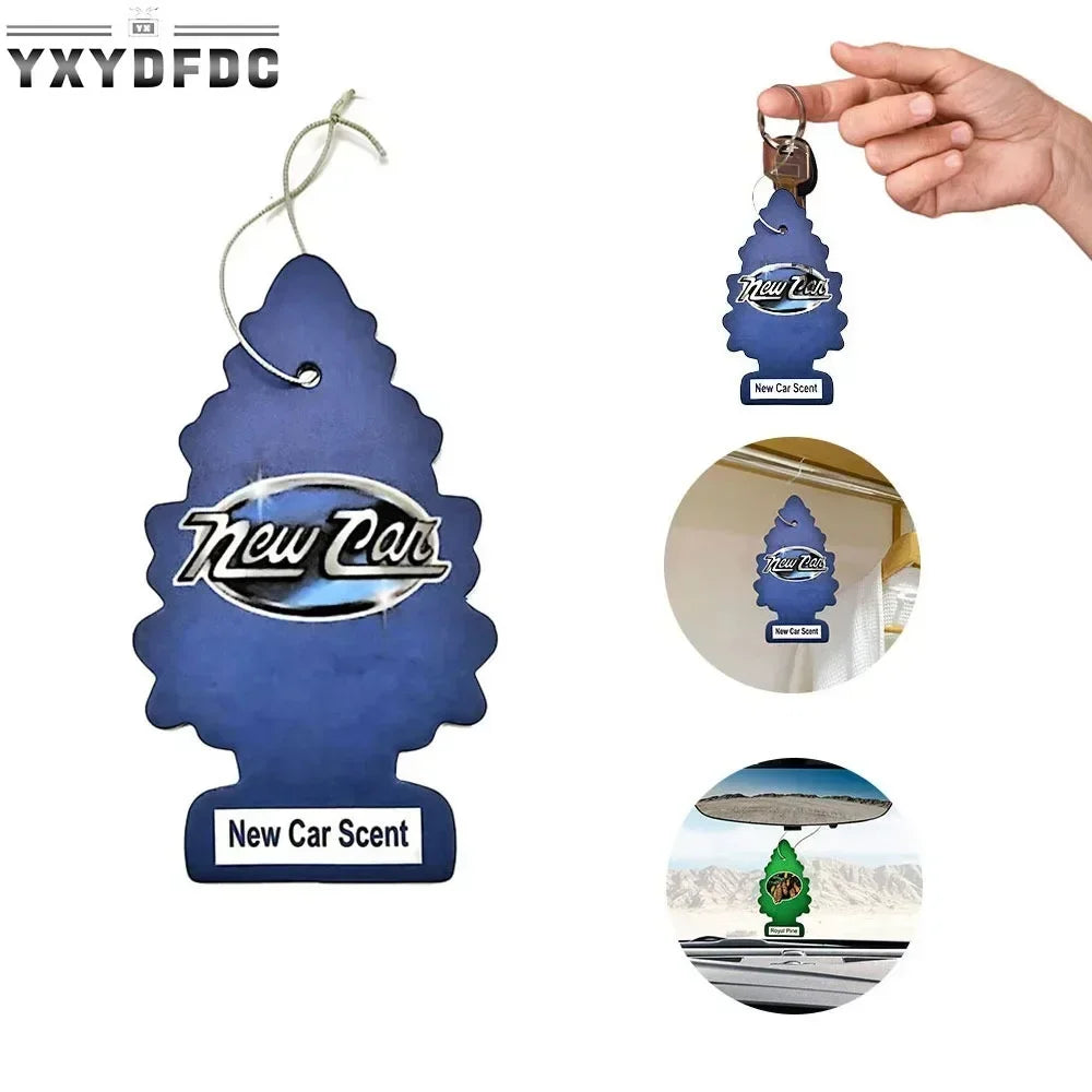 3-80pcs Christmas Tree Car Air Freshener Natural Aromatherapy Tea Paper Hanging Perfume Vanilla Auto Parts Interior