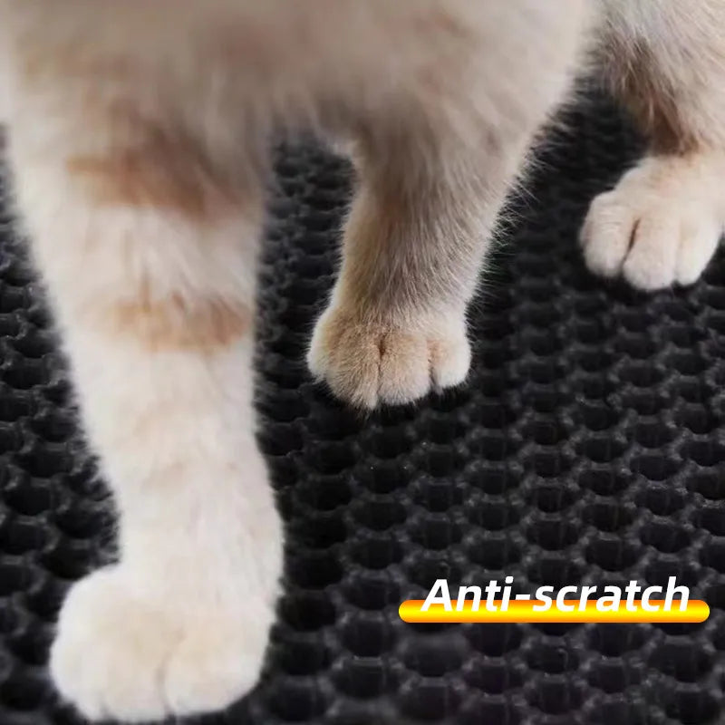 Cat Litter Mat Cat Accessories Double-layer Non-slip Big Pet Litter Box Filter MatWear Resistant Cat Litter Mat Free Shipping