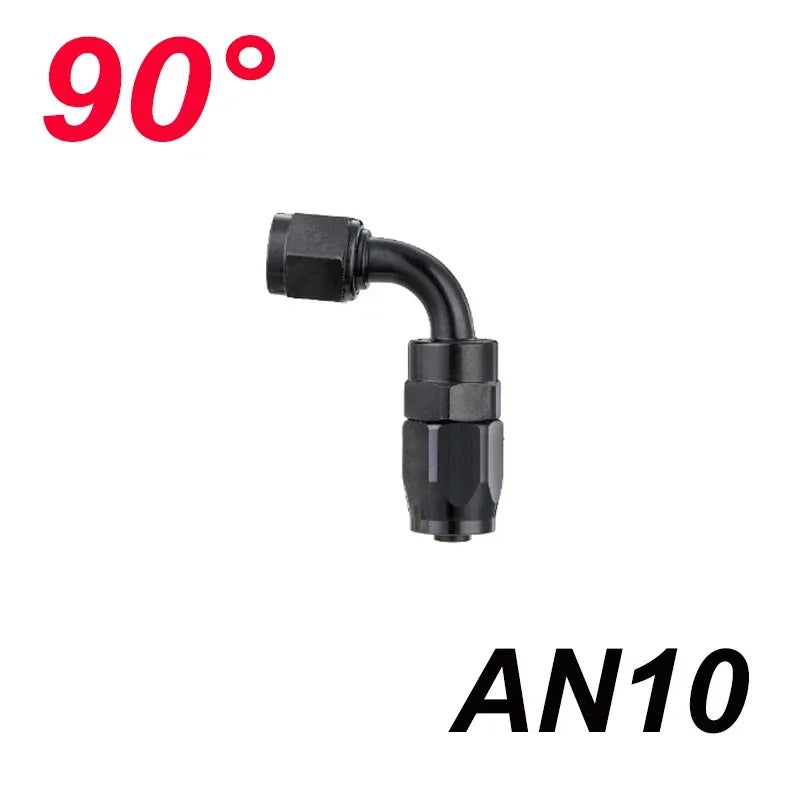 Universal AN4 AN6 AN8 AN10 AN12 Straight 45 90 120 180 Degree Car Oil Fuel CPE Swivel Hose End Fitting Oil Hose End Adaptor