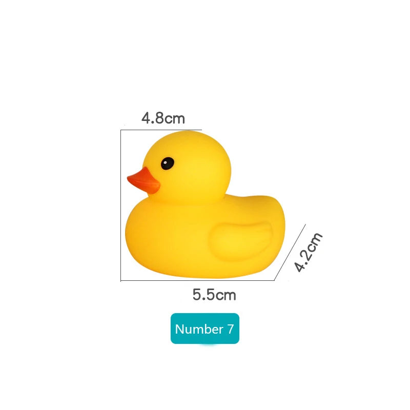 Cute Duck with Squeeze Sound Bath Toy Soft Rubber Float Ducks Play Bath Game Fun Gifts For Children Kids Baby