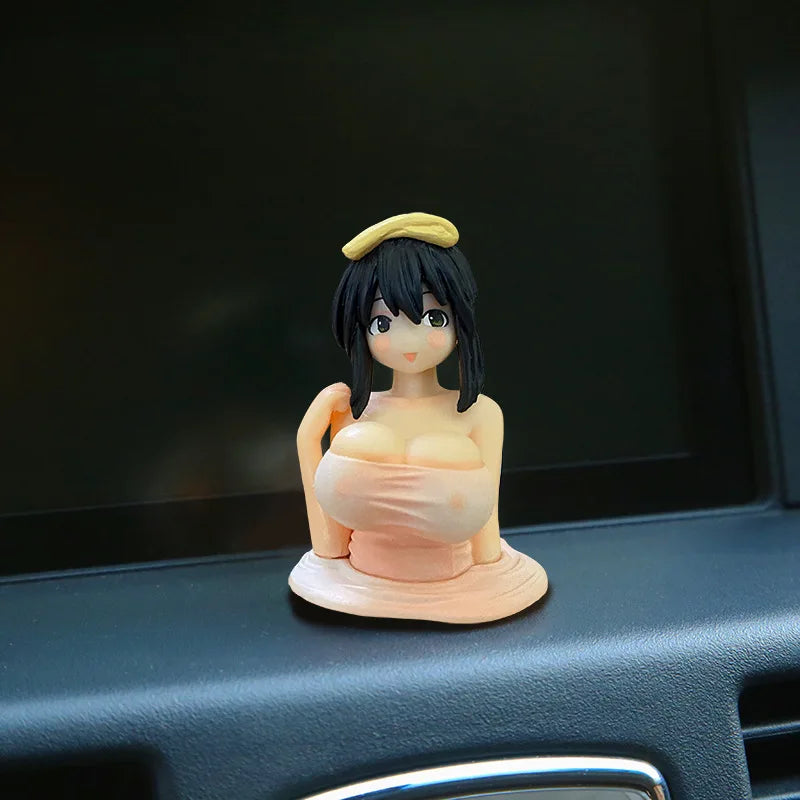 Car Trim Car Dashboard Trim New cute Chest Shake accessories Boutique Pink anime car accessories trim the interior