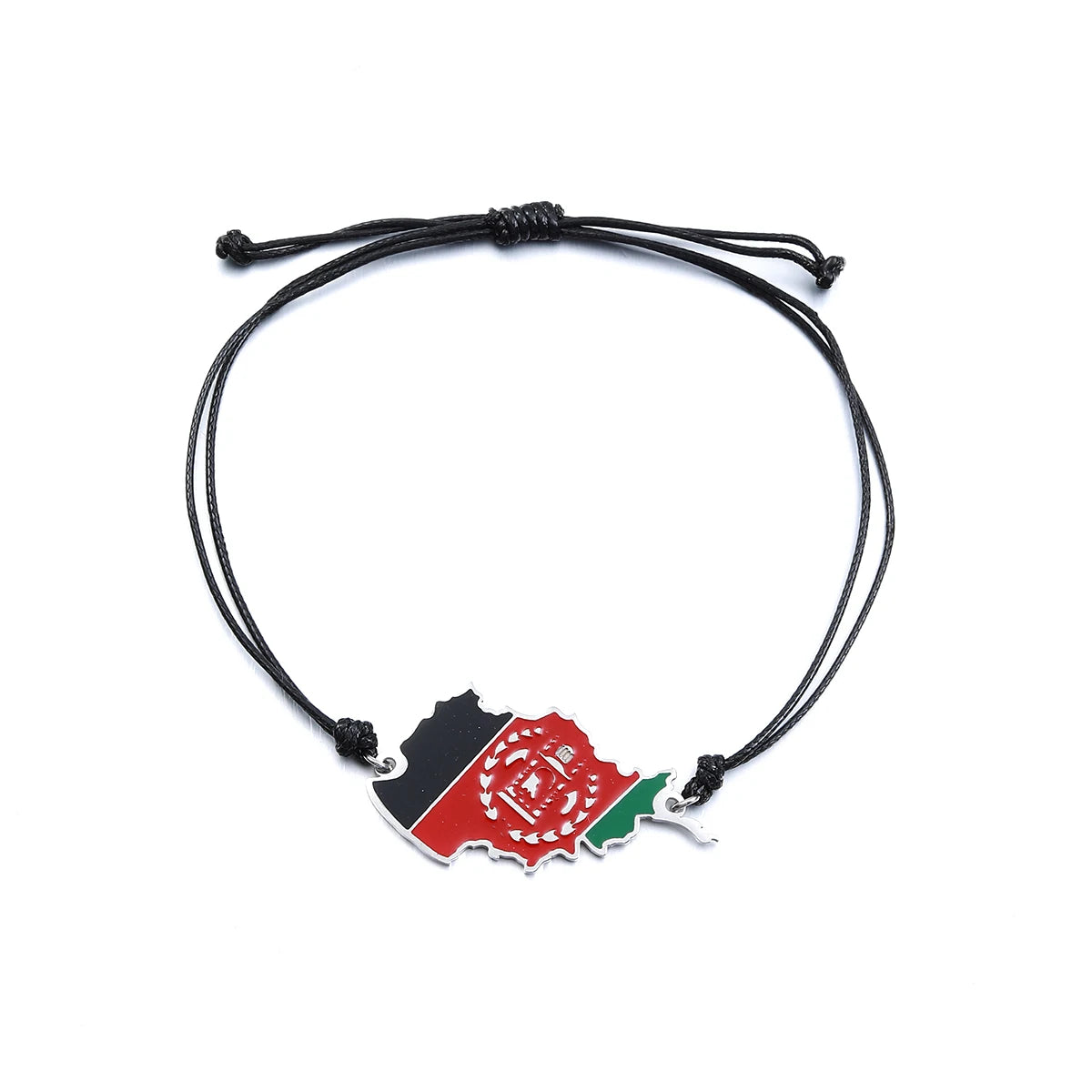 Afghanistan Map Flag Charms Bracelet Afghanistan Rope Chain Jewelry