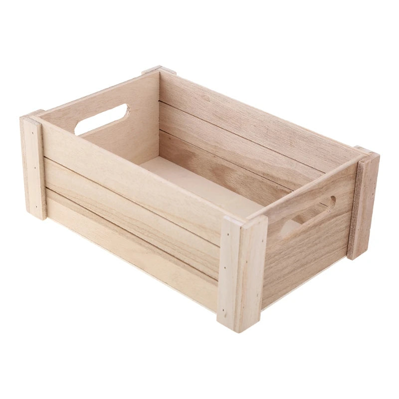 Creative Wooden Desktop Storage Basket Rectangular Desk Organizer Box Desktop Sundries Collection Arrangement Home Decor