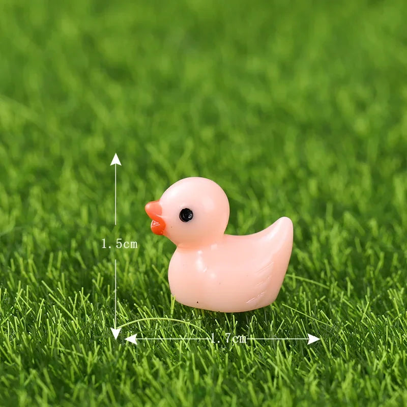 20pcs Tiny Ducks Figures Mini Resin Ducks Plastic Small Miniature Ducks for Dollhouse Fairy Garden Landscape Aquarium Decor